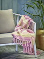 Pled, Bloomingville, Isnel Pink, 130x160 cm, amestec bumbac, multicolor