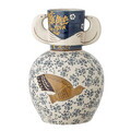 Vaza decorativa, Bloomingville, Hezha, 16.5x23.5 cm, ceramica, albastru