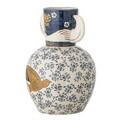 Vaza decorativa, Bloomingville, Hezha, 16.5x23.5 cm, ceramica, albastru
