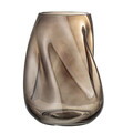 Vaza decorativa, Bloomingville, Ingolf, 19x18x26 cm, sticla, maro