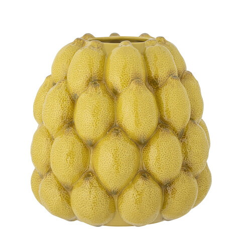 Vaza decorativa, Bloomingville, Limone, 22x22 cm, ceramica, galben