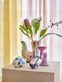 Vaza decorativa, Bloomingville, Trudy, 19x7.5x19 cm, ceramica, albastru