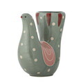 Vaza decorativa, Bloomingville, Trudy, 19x7.5x19 cm, ceramica, albastru