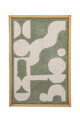 Decoratiune de perete, Bloomingville, Longton, 45x65 cm, lana/lemn de mango, verde