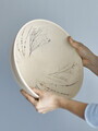 Bol salata, Bloomingville, Bea, 30.5x11 cm, 3.5 L, ceramica, natural