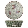 Bol salata, Bloomingville, Hezha, 28x9 cm, 3.35 L, ceramica, verde