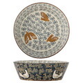 Bol salata, Bloomingville, Hezha, 28x9 cm, 3.35 L, ceramica, albastru