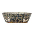 Bol salata, Bloomingville, Hezha, 28x9 cm, 3.35 L, ceramica, albastru