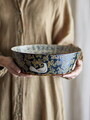 Bol salata, Bloomingville, Hezha, 28x9 cm, 3.35 L, ceramica, albastru