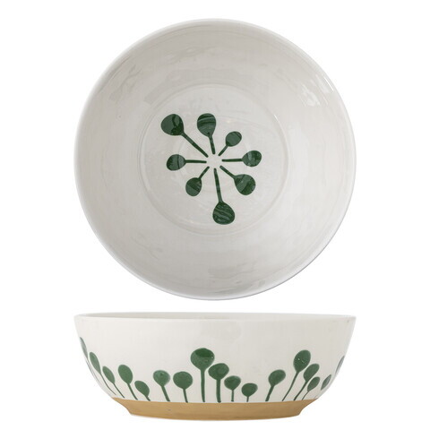 Bol salata, Bloomingville, Linora, 28x9 cm, ceramica, verde