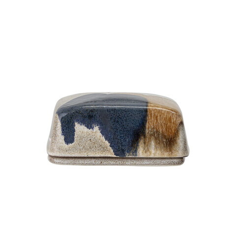 Untiera cu capac, Bloomingville, Jules, 14x10x6 cm, ceramica, albastru
