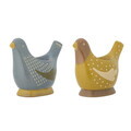 Set 2 suporturi pentru ou, Bloomingville, Birdy, 8x8 cm, ceramica, multicolor