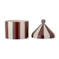 Recipient cu capac, Bloomingville, Cimmi, 15.5x25 cm, 1.15 L, ceramica, rosu