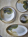 Platou pentru servire, Bloomingville, Jules, 33.5x18.5x3.5 cm, ceramica, verde
