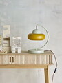 Lampa de masa, Bloomingville, Bubble, 1 x E14, 27x27x34.5 cm, fier/PVC, natural