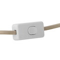 Lampa de masa, Bloomingville, Emmie, 1 x E27, 20x30 cm, PVC/poliester, alb