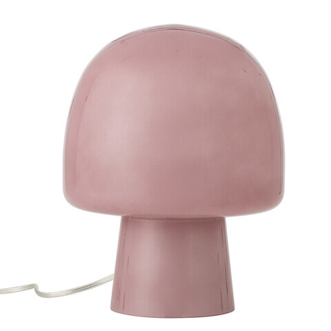 Lampa de masa, Bloomingville, Paddy, 1 x E14, 20x26.5 cm, sticla, roz