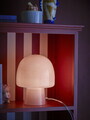 Lampa de masa, Bloomingville, Paddy, 1 x E14, 20x26.5 cm, sticla, roz