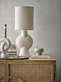 Lampa de masa, Bloomingville, Sergio, 1 x E27, 21x55 cm, ceramica/in, natural