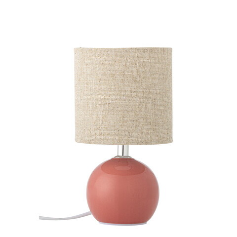 Lampa de masa, Bloomingville, Valdis, 1 x E14, 13x24 cm, ceramica/in, roz