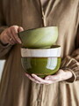 Set 3 boluri, Bloomingville, Addison, 16x8 cm, 700 ml, ceramica, verde