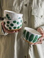 Set 3 boluri, Bloomingville, Linora, 12.5x8 cm, 580 ml, ceramica, verde