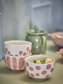 Set 3 boluri, Bloomingville, Linora, 12.5x8 cm, 460 ml, ceramica, roz