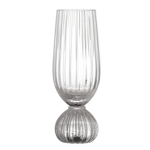 Pahar de sampanie, Bloomingville, Taurin, 6x17 cm, 250 ml, sticla, transparent