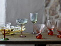 Pahar de sampanie, Bloomingville, Taurin, 6x17 cm, 250 ml, sticla, roz