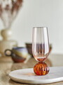Pahar de sampanie, Bloomingville, Taurin, 6x17 cm, 250 ml, sticla, roz
