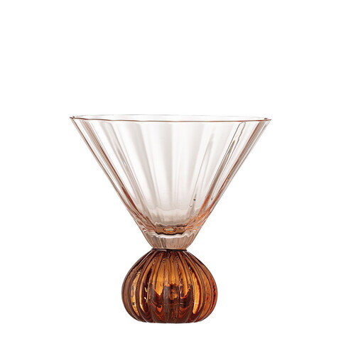 Pahar de cocktail, Bloomingville, Taurin, 12x12 cm, 300 ml, sticla, roz