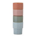 Set 4 cesti, Bloomingville, Ewan Multi, 7.5x9 cm, 150 ml, ceramica, multicolor
