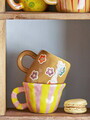 Ceasca, Bloomingville, Nini Yellow, 7.5x5.5 cm, 110 ml, ceramica, multicolor