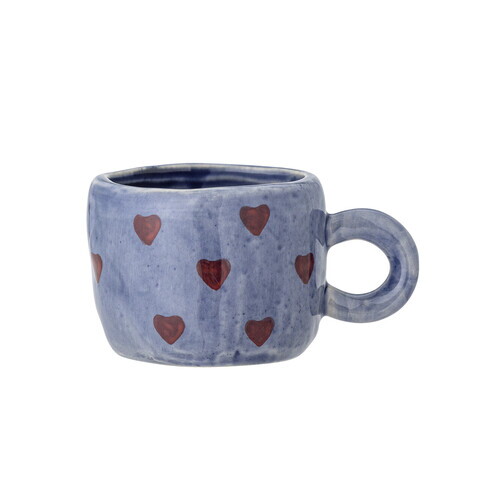 Ceasca, Bloomingville, Nini Hearts, 7x6 cm, 100 ml, ceramica, albastru