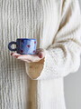 Ceasca, Bloomingville, Nini Hearts, 7x6 cm, 100 ml, ceramica, albastru