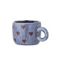 Ceasca, Bloomingville, Nini Hearts, 7x6 cm, 100 ml, ceramica, albastru