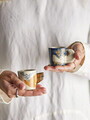 Set 2 cesti espresso, Bloomingville, Hezha, 5x5 cm, 55 ml, ceramica, albastru
