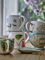Set 2 cani, Bloomingville, Camilla, 10x9 cm, 430 ml, ceramica, multicolor