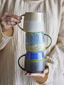 Set 3 cani, Bloomingville, Cloe, 9.5x10 cm, 400 ml, ceramica, albastru