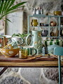 Set 3 cani, Bloomingville, Linora, 11x8.5 cm, 450 ml, ceramica, verde