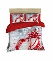 Lenjerie de pat dubla Xmas-406, Pearl Home, 3 piese, amestec bumbac, multicolor