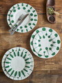 Set 3 farfurii intinse, Bloomingville, Linora, 28x3 cm, ceramica, verde