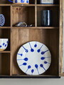 Set 3 farfurii desert, Bloomingville, Linora, 22x2.5 cm, ceramica, albastru