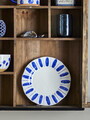 Set 3 farfurii desert, Bloomingville, Linora, 22x2.5 cm, ceramica, albastru
