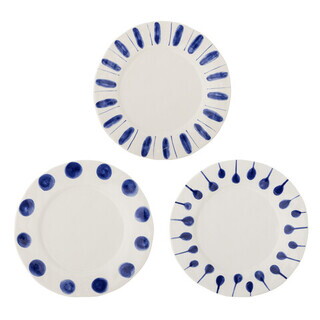 Albastru, Set 3 farfurii intinse