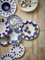 Set 3 farfurii intinse, Bloomingville, Linora, 28x3 cm, ceramica, albastru