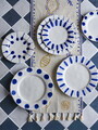 Set 3 farfurii intinse, Bloomingville, Linora, 28x3 cm, ceramica, albastru