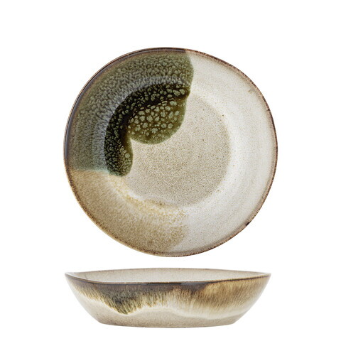 Farfurie adanca, Bloomingville, Jules, 22x5 cm, 800 ml, ceramica, verde
