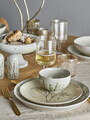 Set 4 farfurii desert, Bloomingville, Bea, 21x2 cm, ceramica, natural