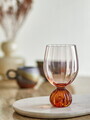 Pahar de vin, Bloomingville, Taurin, 9x15.5 cm, 430 ml, sticla, roz